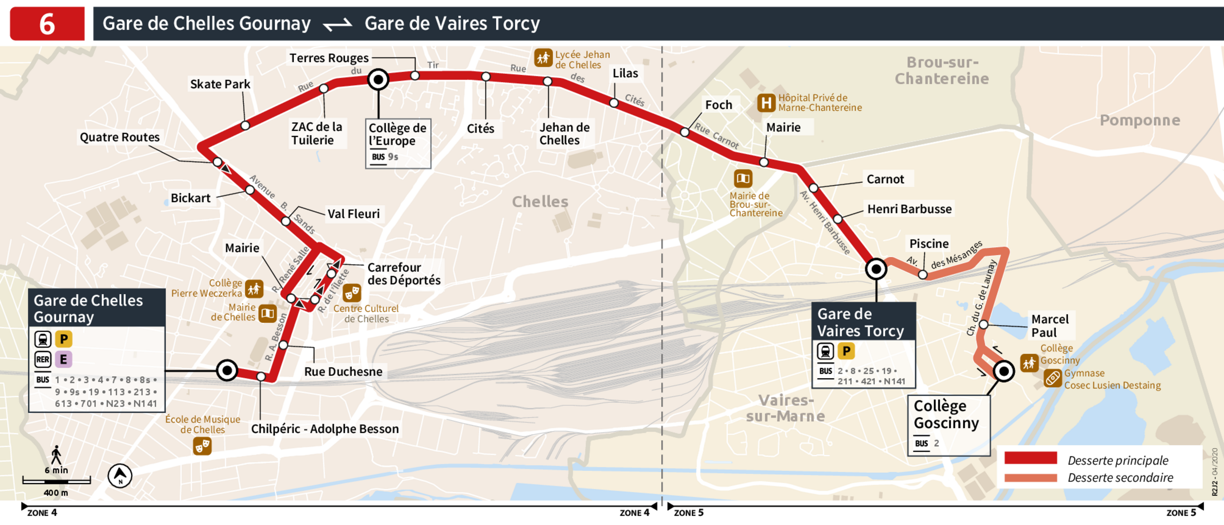 horaire de bus ligne 4