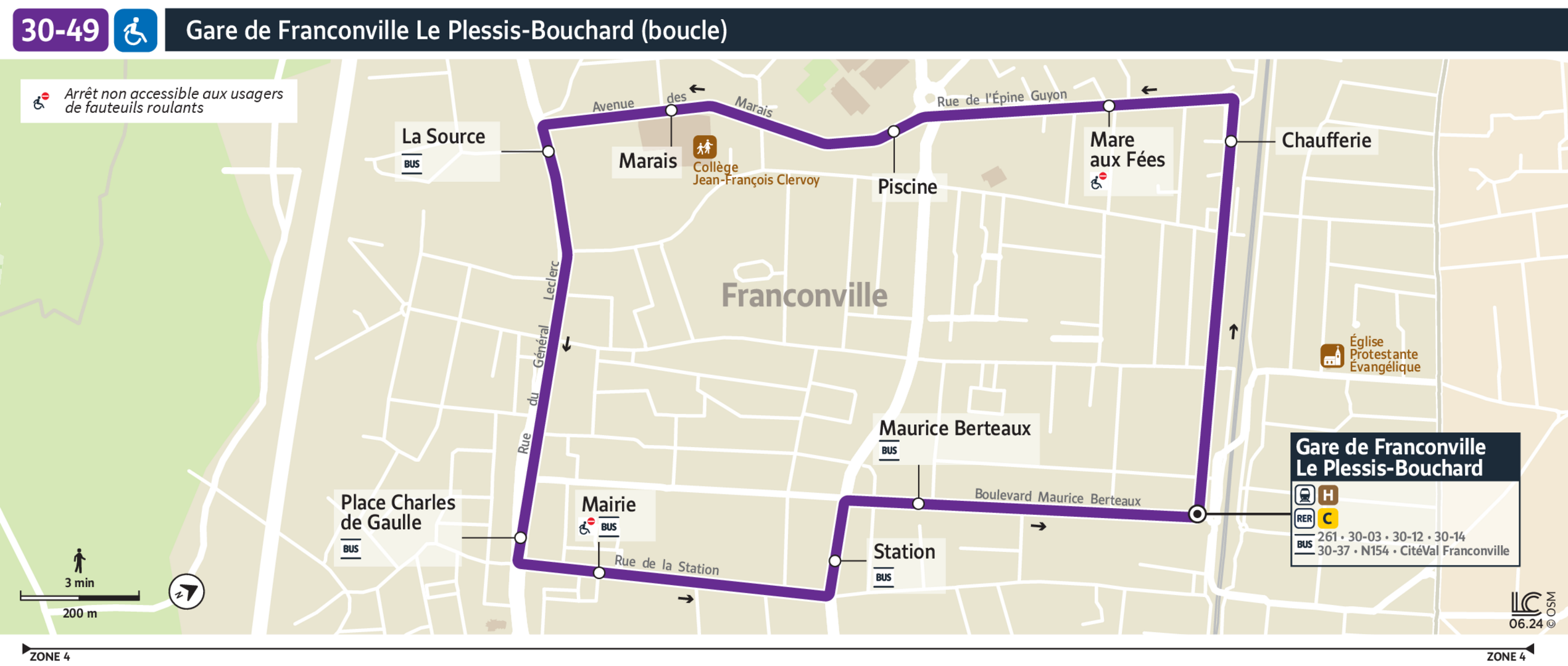 Bus Line 30-49: map, stops, and real-time schedules | Bonjour RATP