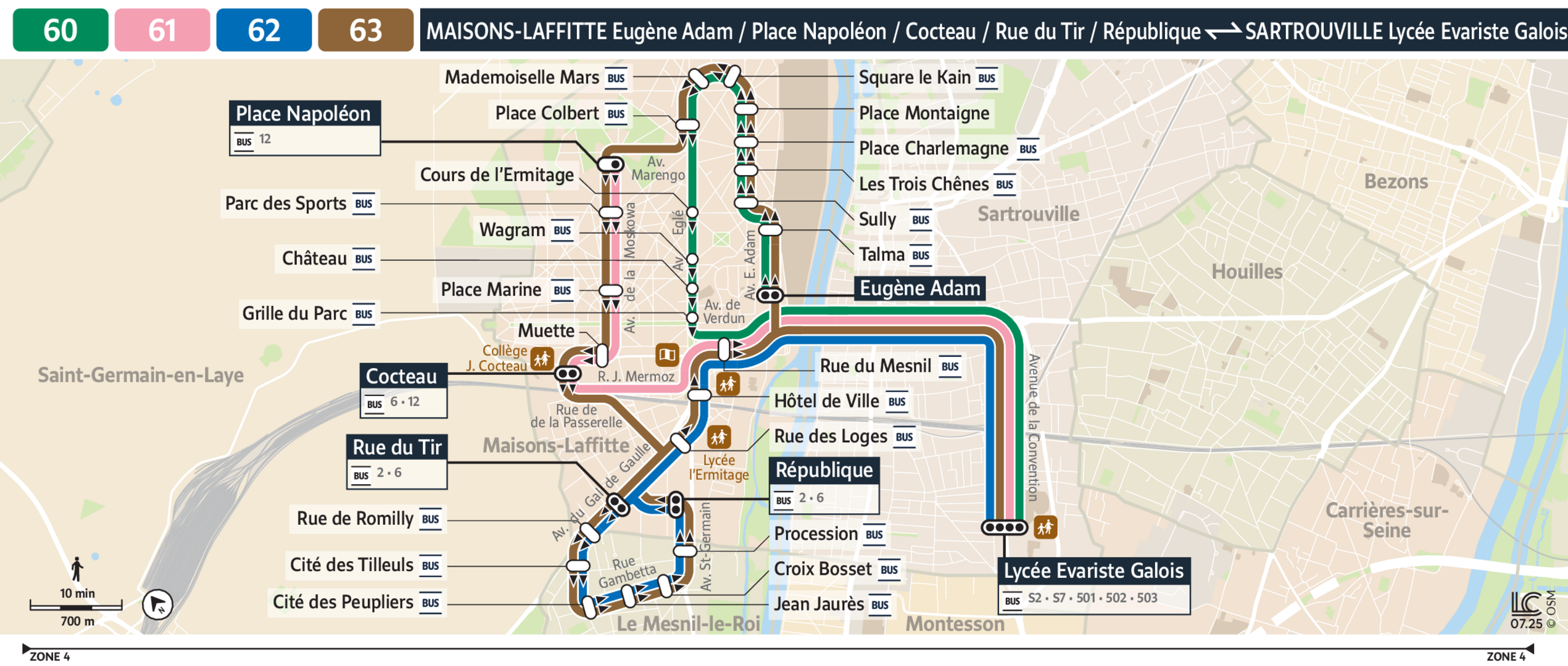 Bus Line 62: map, stops, and real-time schedules | Bonjour RATP
