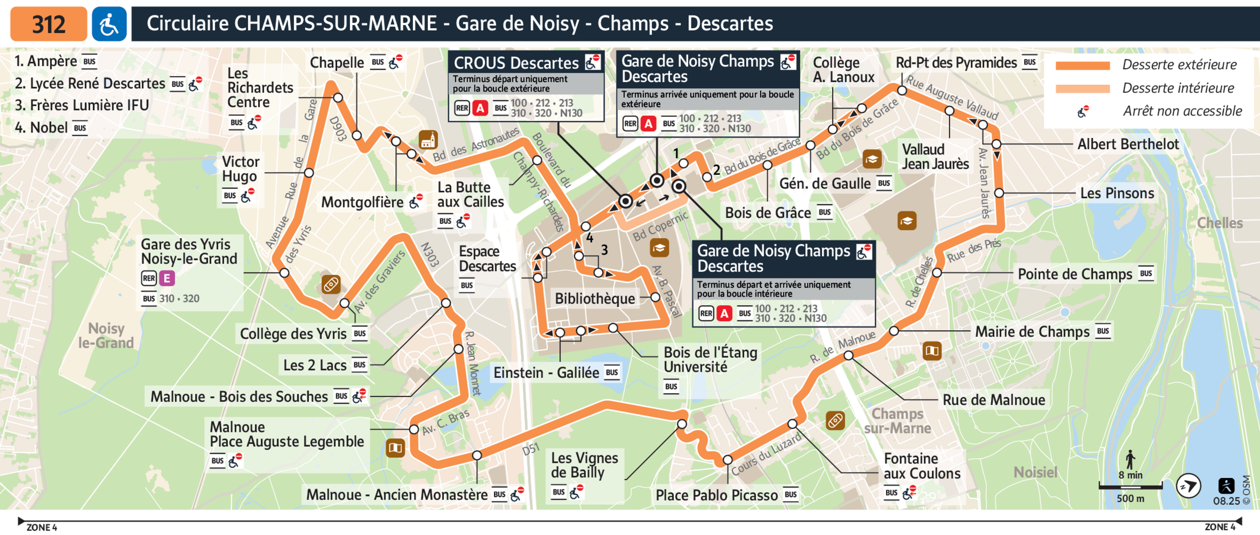 Bus Line 312: map, stops, and real-time schedules | Bonjour RATP