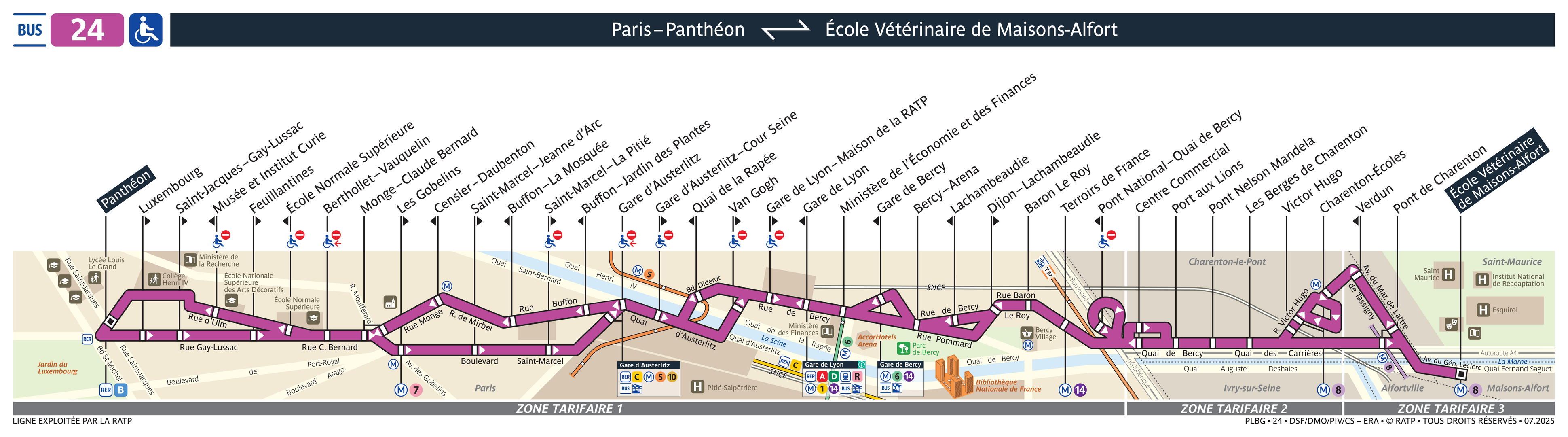 Bus ligne 24 : plan, arrêts et horaires en temps réel