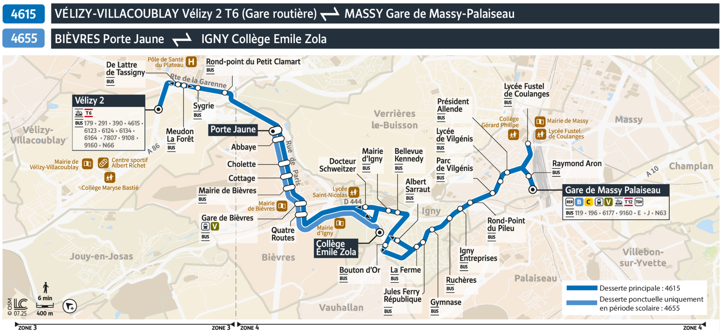 Trae Bus Rd Bus Line 4615: map, stops, and real-time schedules | Bonjour RATP