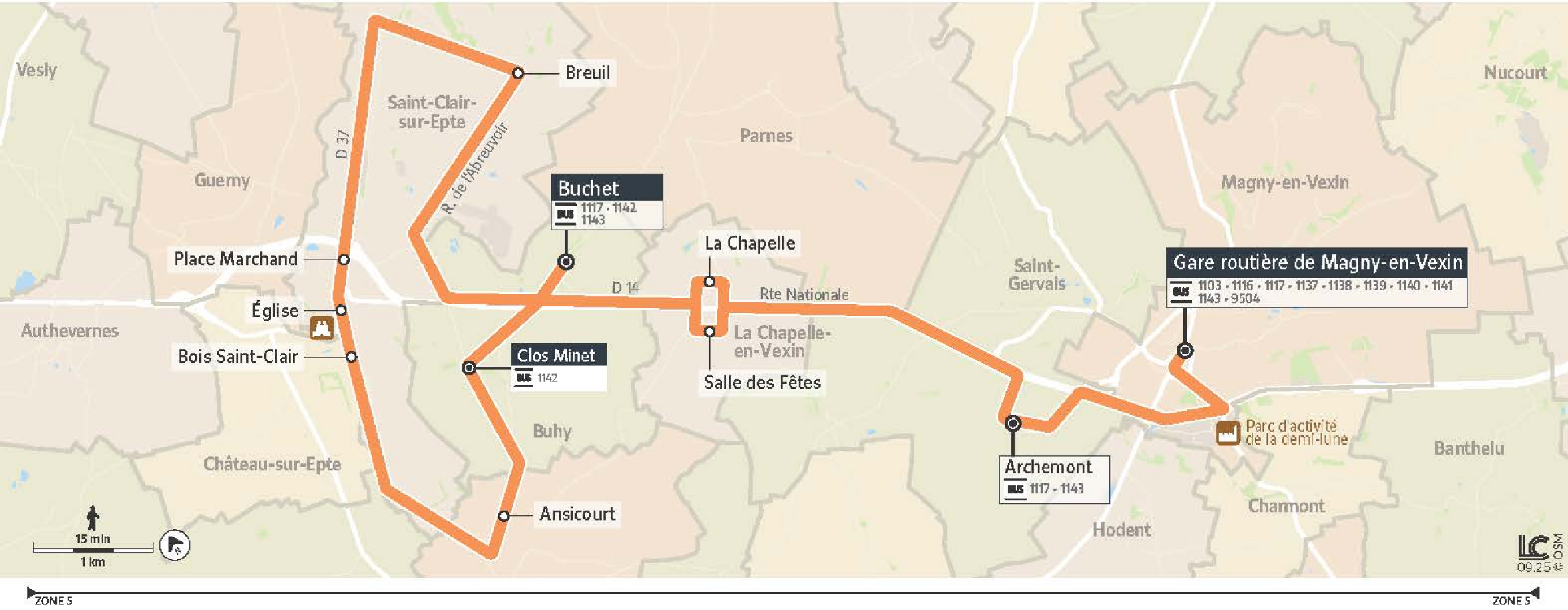 Bus Line 95-49: map, stops, and real-time schedules | Bonjour RATP