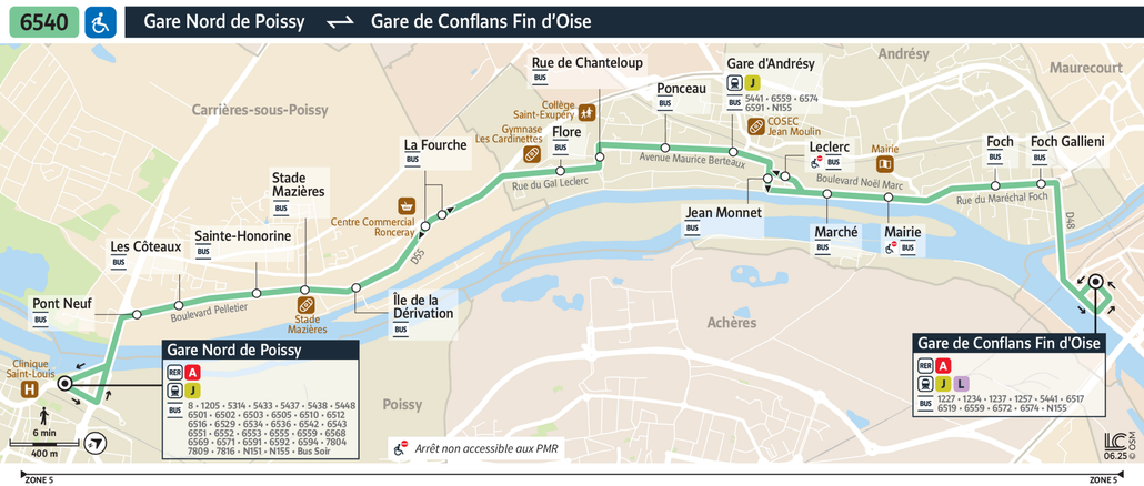 Bus line route 6540