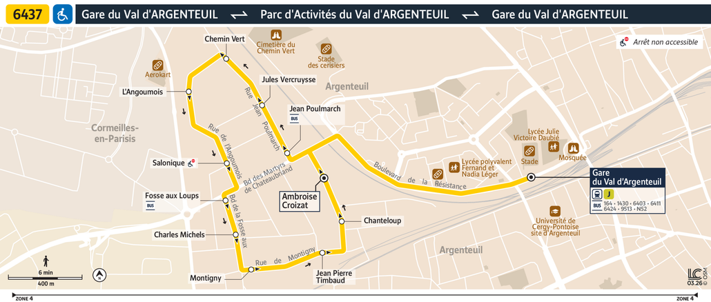 Bus line route 6437