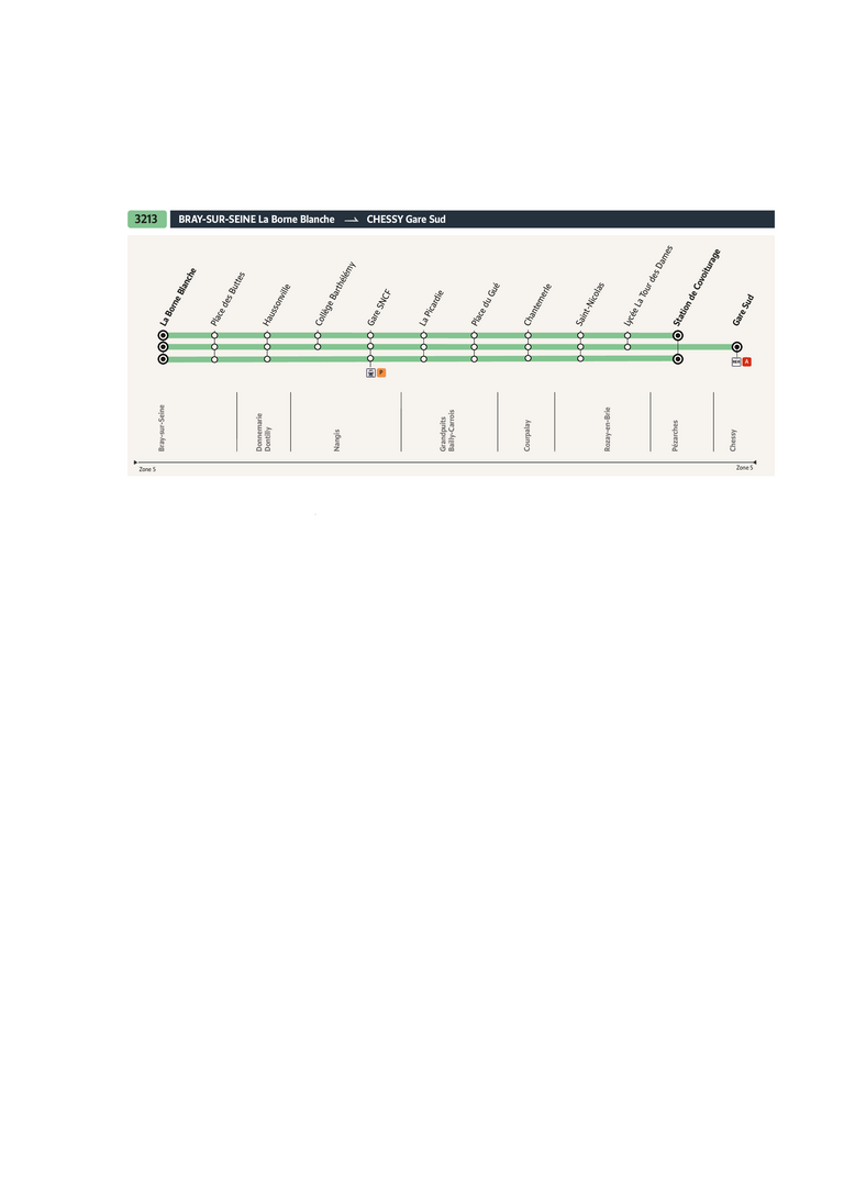 Bus line route 3213