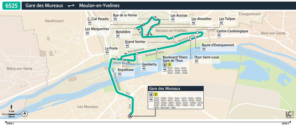 Bus line route 6525