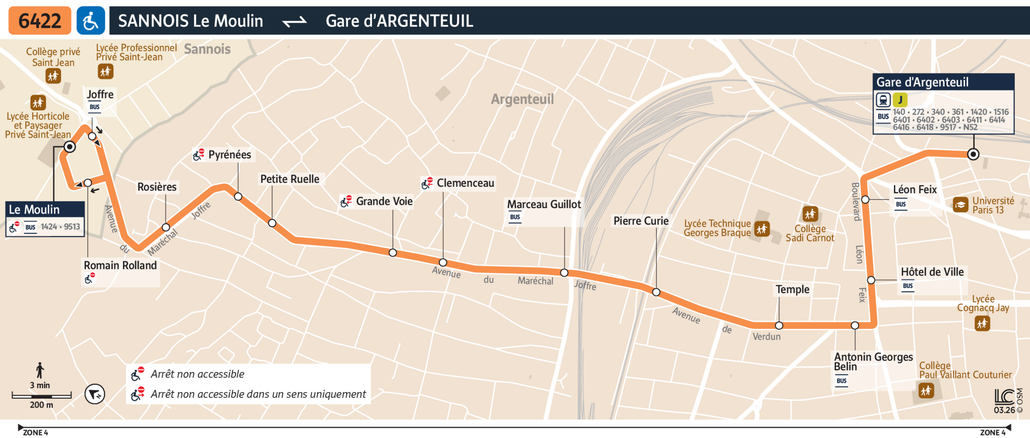 Bus line route 6422