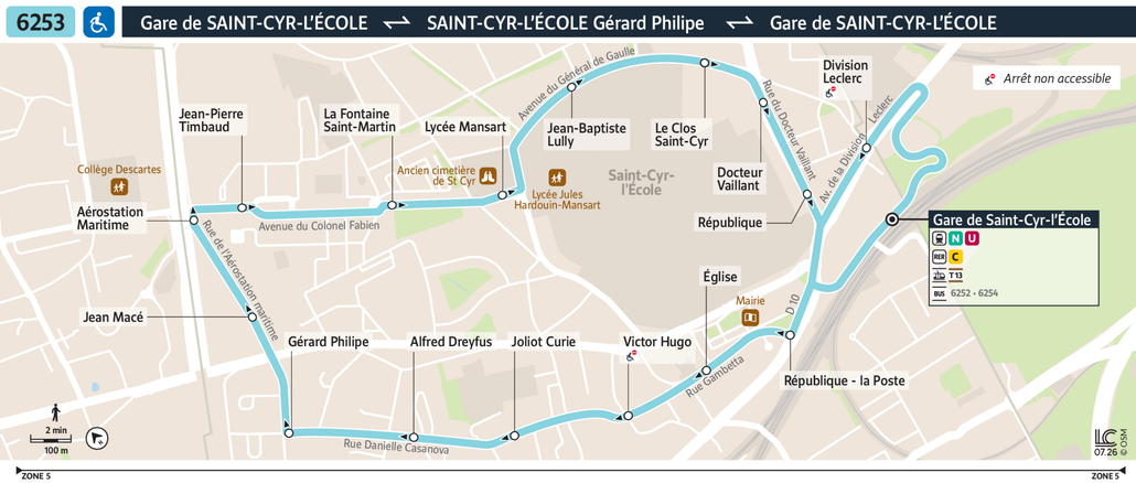 Bus line route 6253