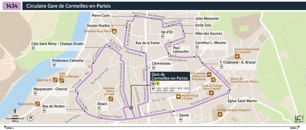 Bus line route 1434