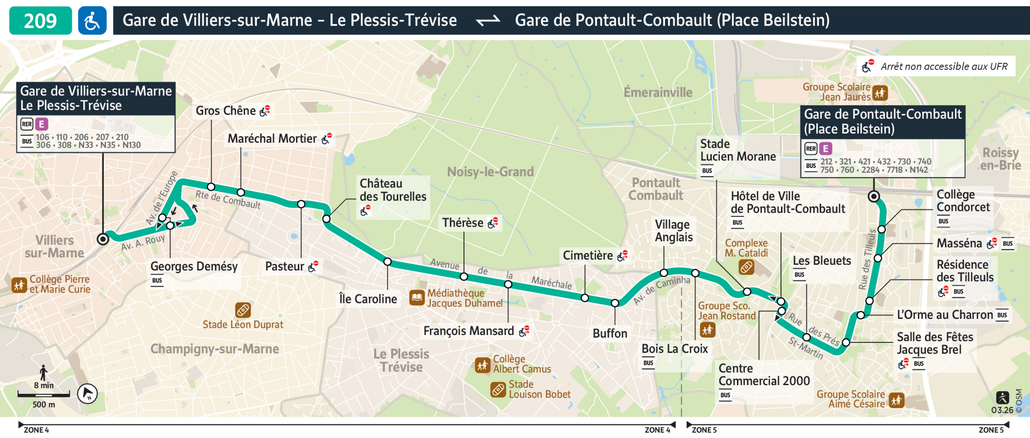 Bus line route 209