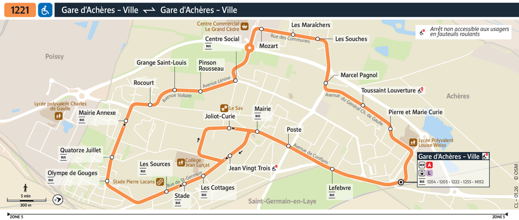 Bus line route 1221