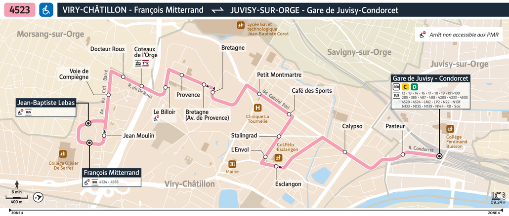 Bus line route 4523