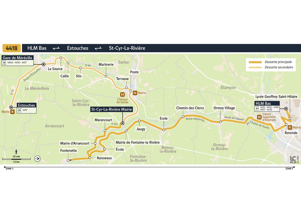 Bus line route 4418