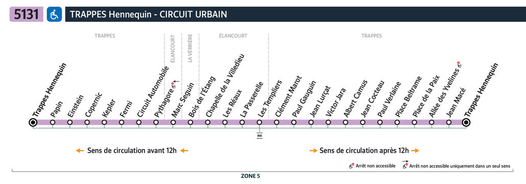 Bus line route 5131