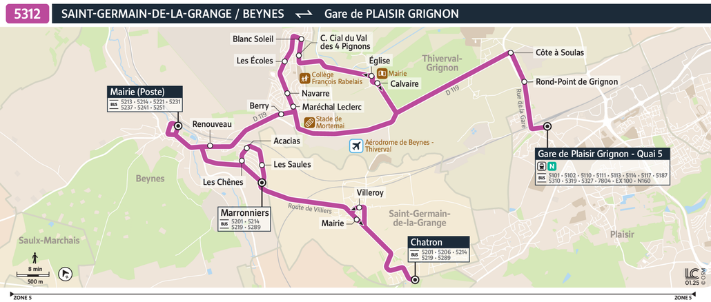 Bus line route 5312