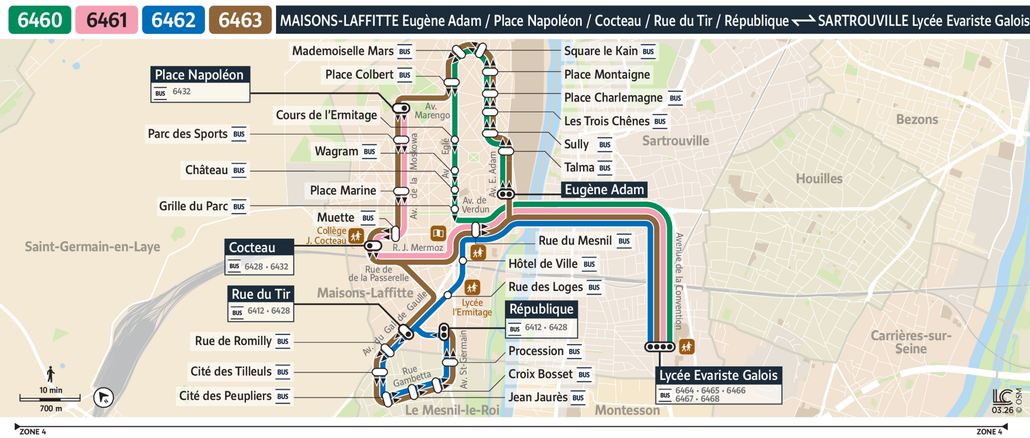 Bus line route 6462