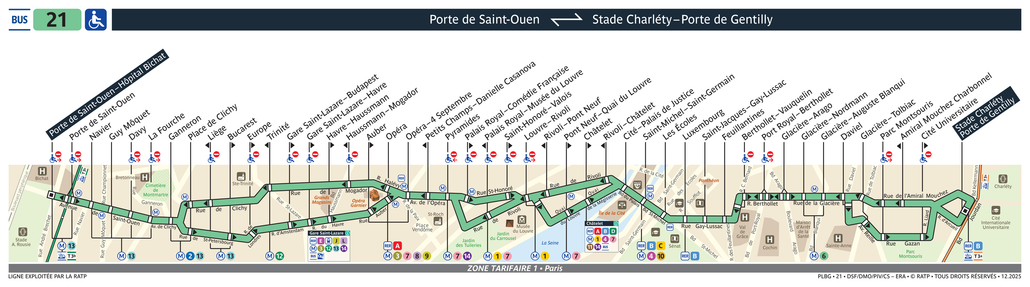 Bus line route 21