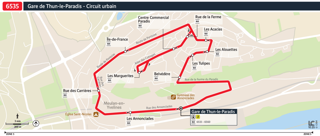 Bus line route 6535