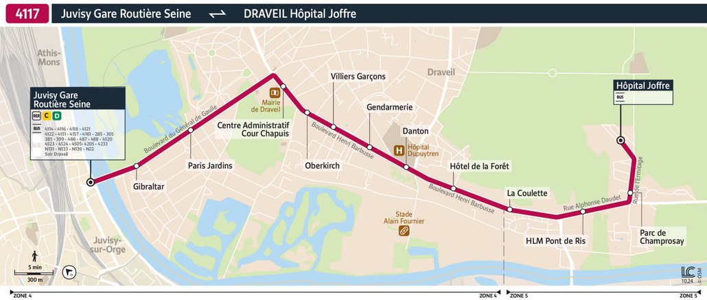 Bus line route 4117