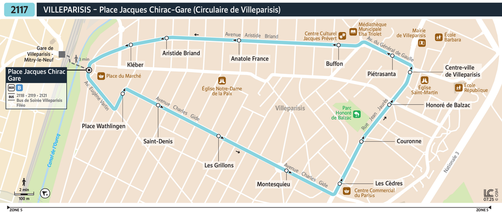 Bus line route 2117