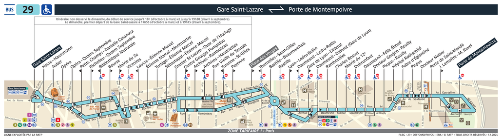 Bus line route 29