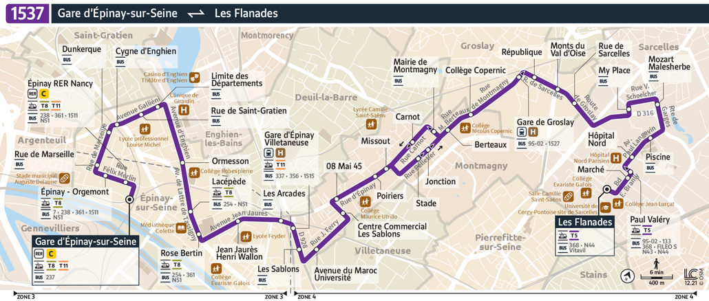 Bus line route 1537