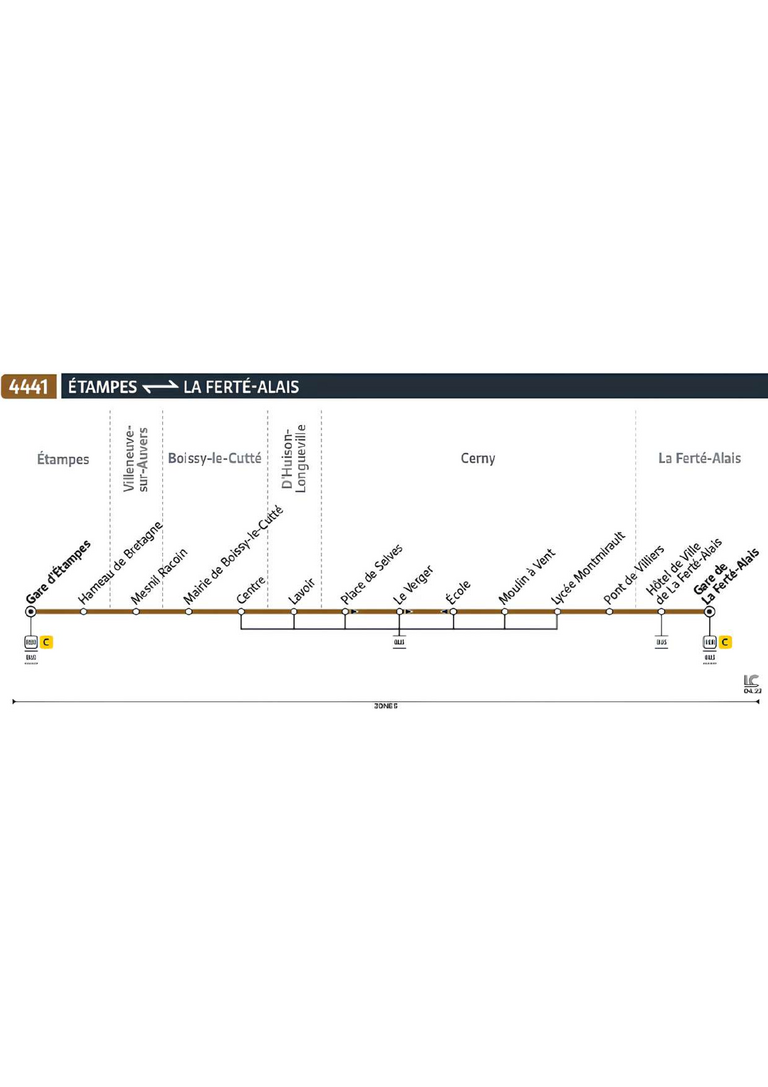 Bus line route 4441