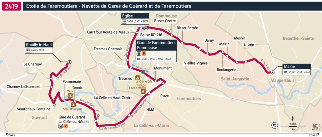 Bus line route 2419