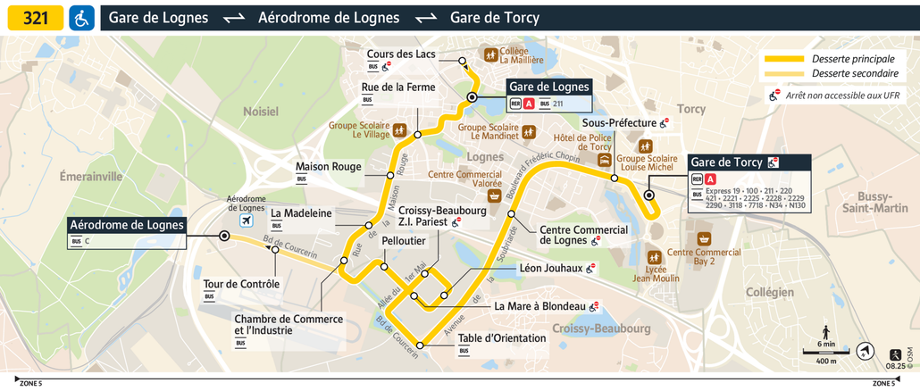 Tracé de la ligne de Bus