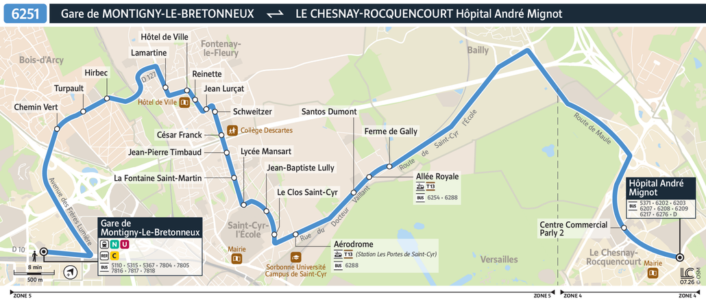 Bus line route 6251