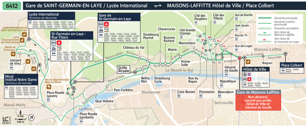 Bus line route 6412
