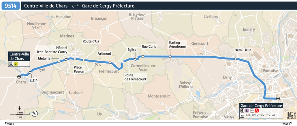Bus line route 9514