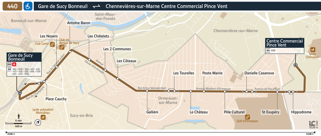 Bus line route 440