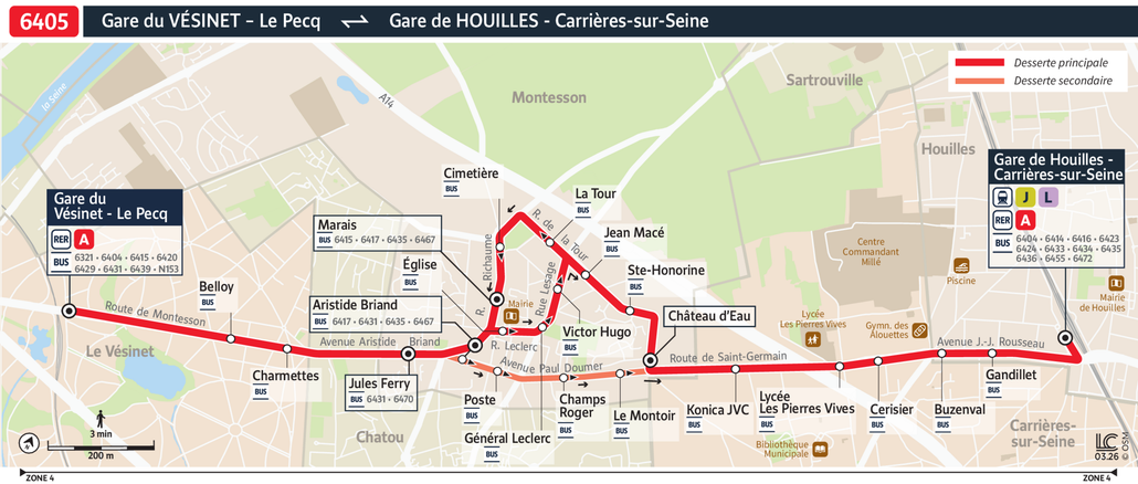 Bus line route 6405
