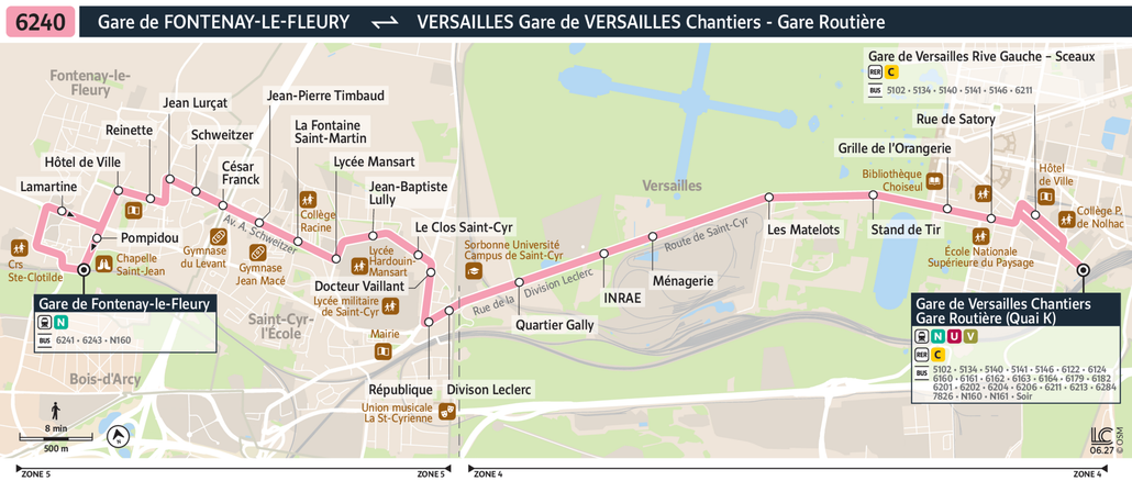 Bus line route 6240