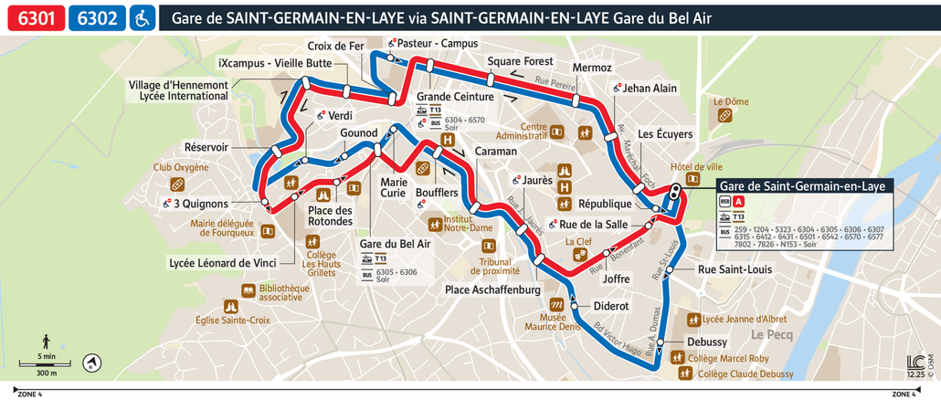Bus line route 6302