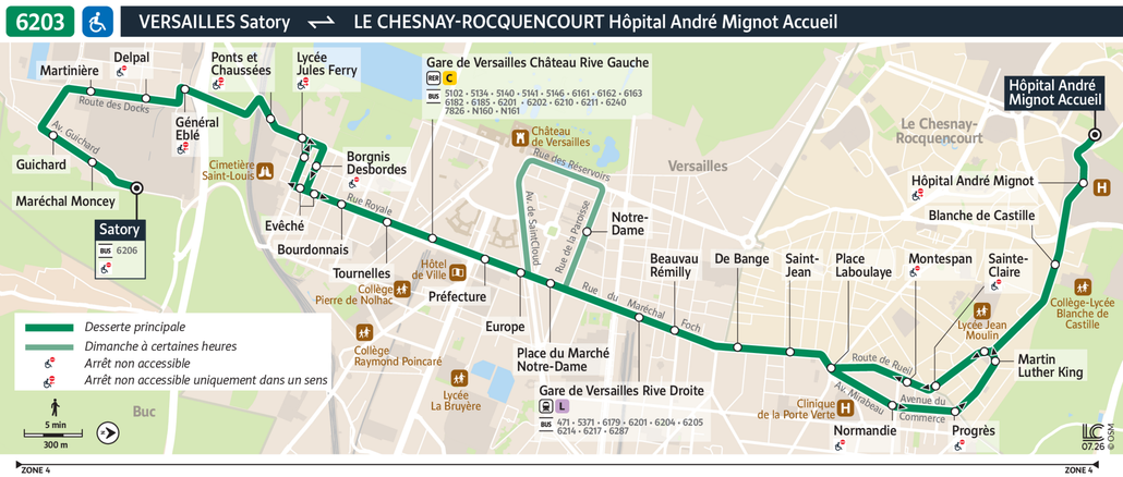 Bus line route 6203