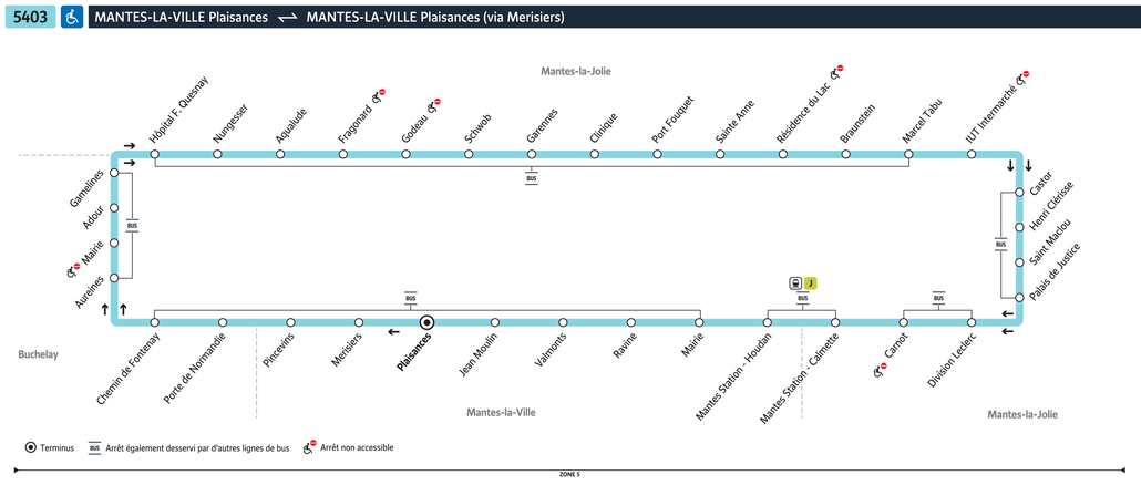 Bus line route 5403