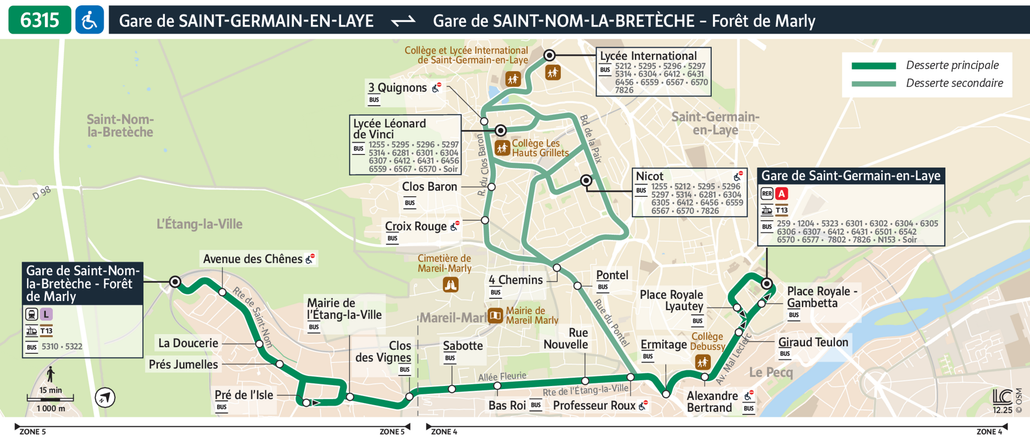 Bus line route 6315