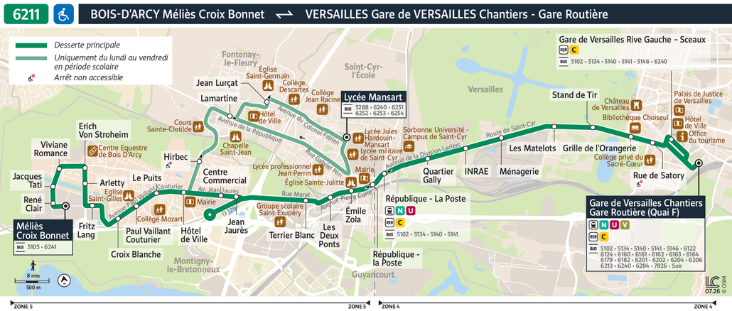 Bus line route 6211
