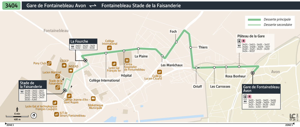Bus line route 3404