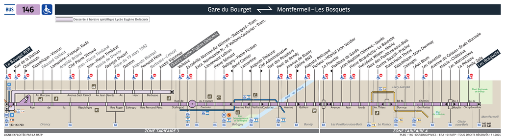 Bus line route 146