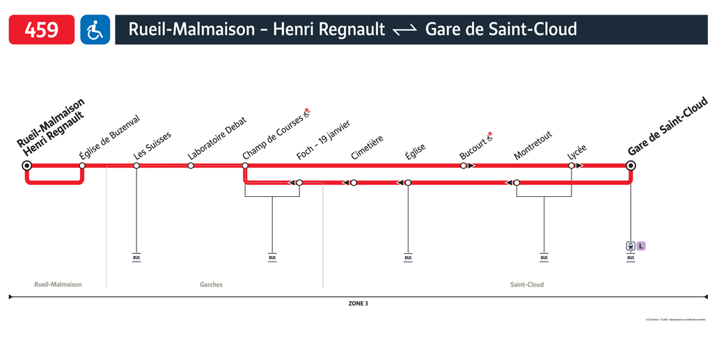 Bus line route 459