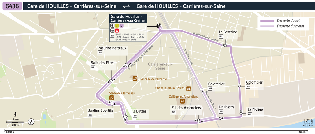 Bus line route 6436