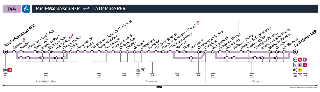 Bus line route 144