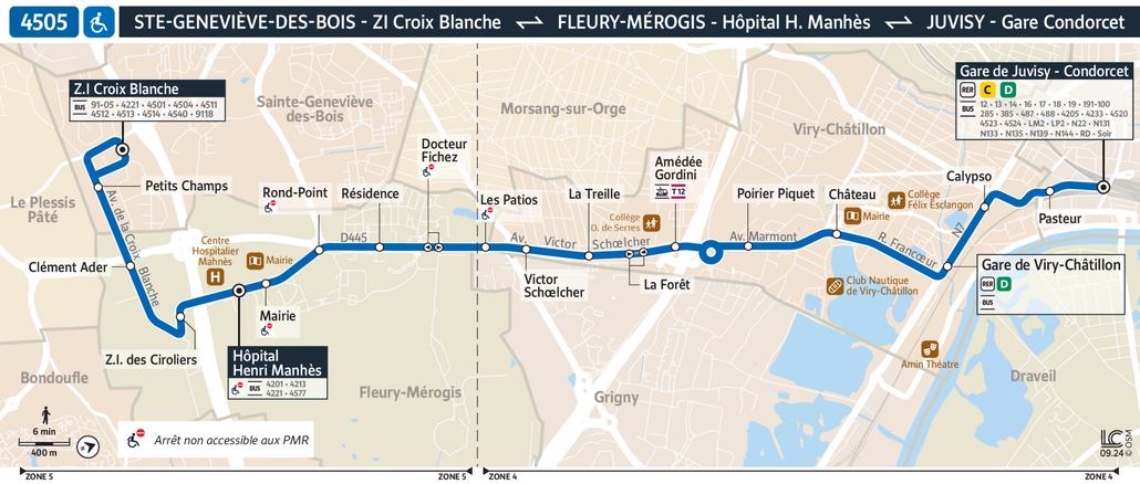Bus line route 4505
