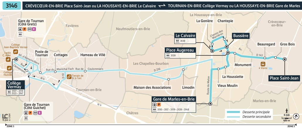 Bus line route 3146