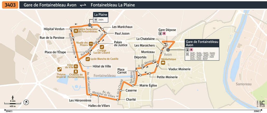 Bus line route 3403