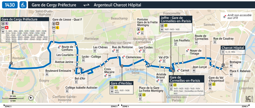 Bus line route 1430